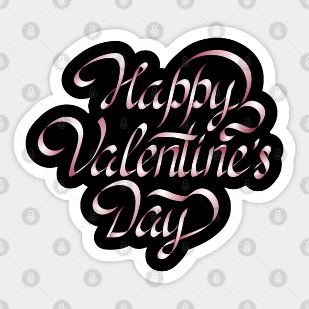 Calligraphic happy Valentines Day Sticker by bakry